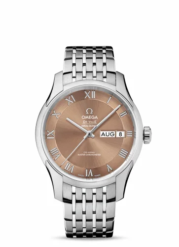 Omega De Ville Hour Vision Master Chronometer Annual Calendar Stainless Steel / Brown / Bracelet 433.10.41.22.10.001 (43310412210001)